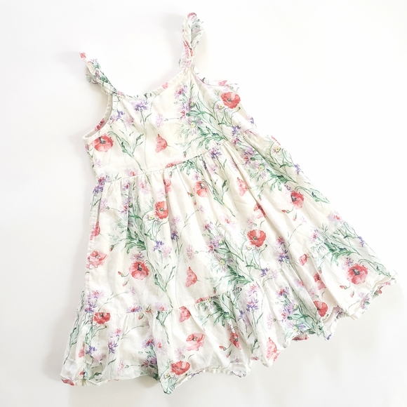Sz 4 Baby GAP 100% Cotton Floral Print Dress - Picture 4 of 9